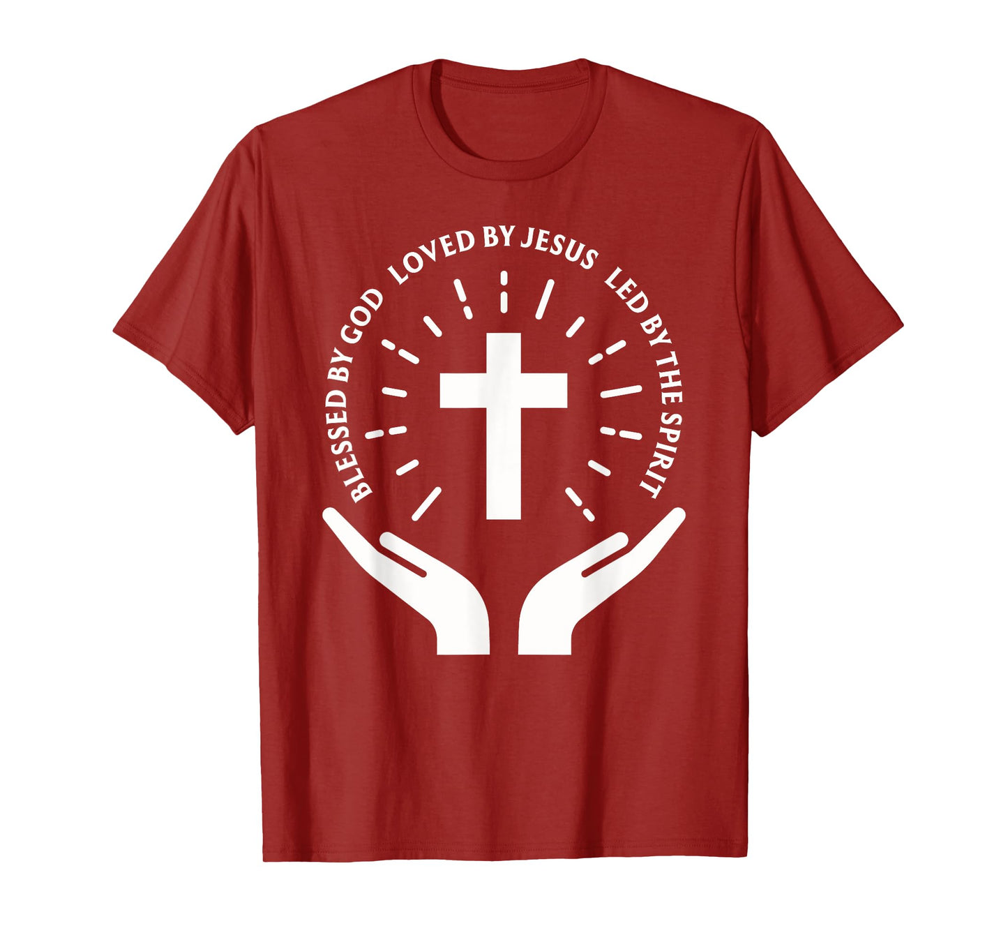 Blessed By God Loved By Jesus Led By The Spirit Faith T-Shirt