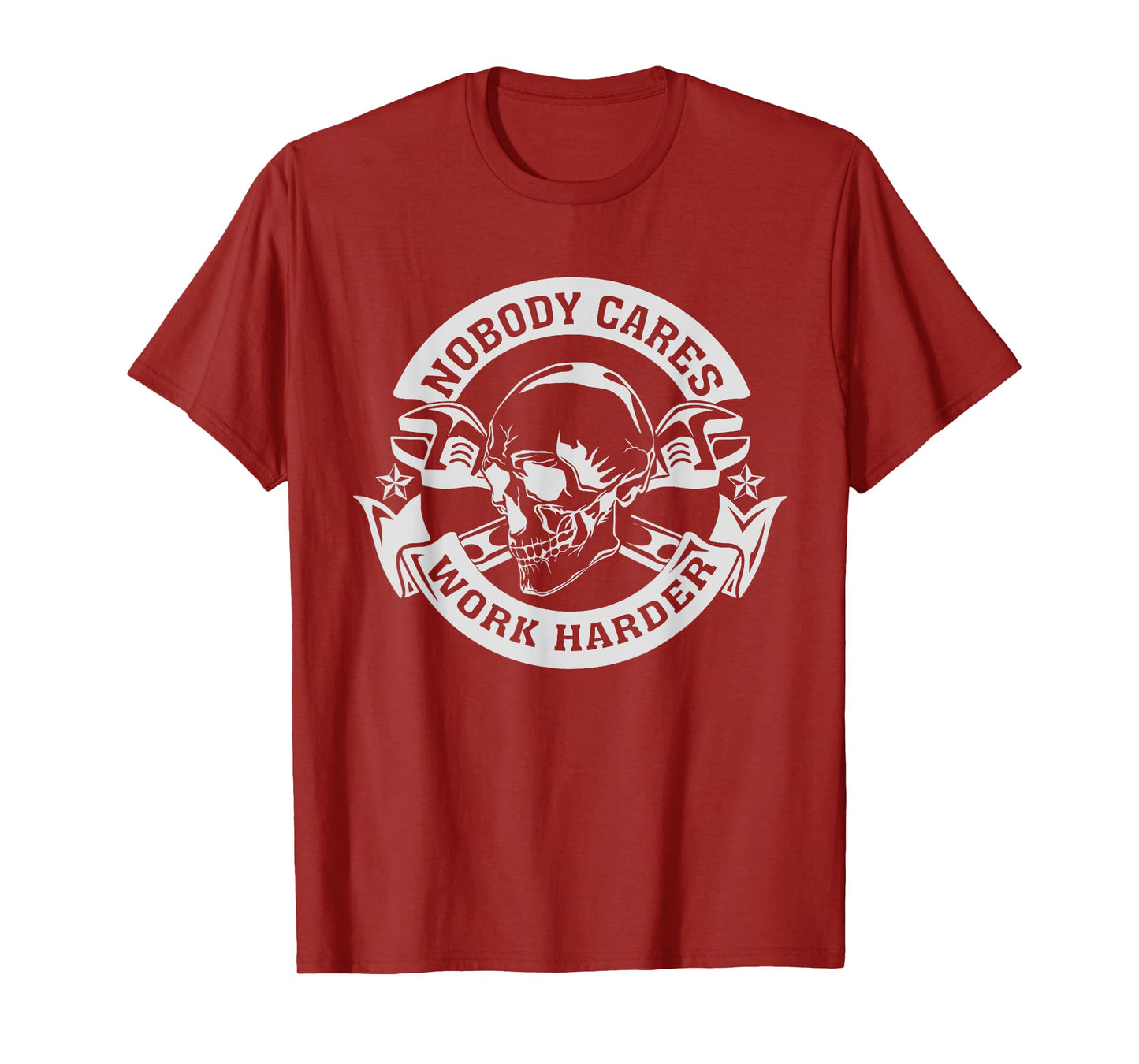 Nobody Cares Work Harder Skull Mechanic Vintage T-Shirt