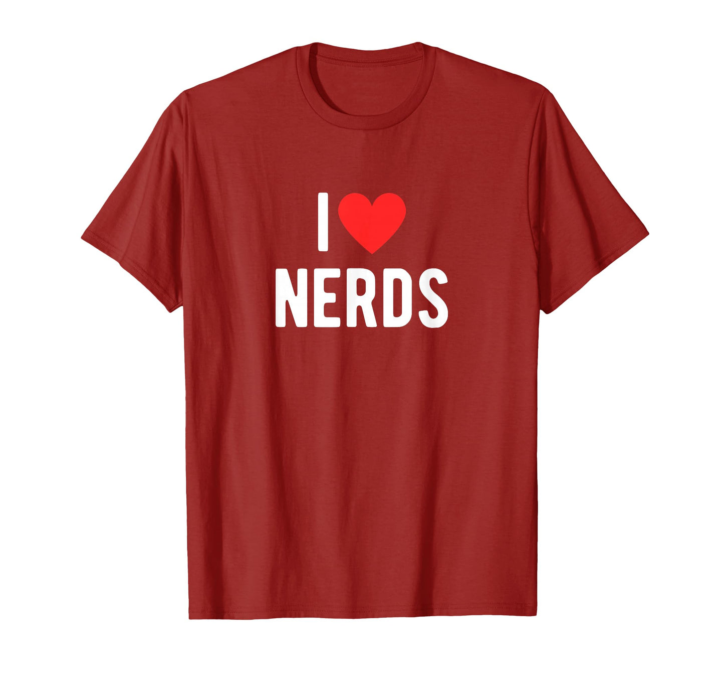I Love Nerds Funny Geeky Graphic Heart Nerd T-Shirt