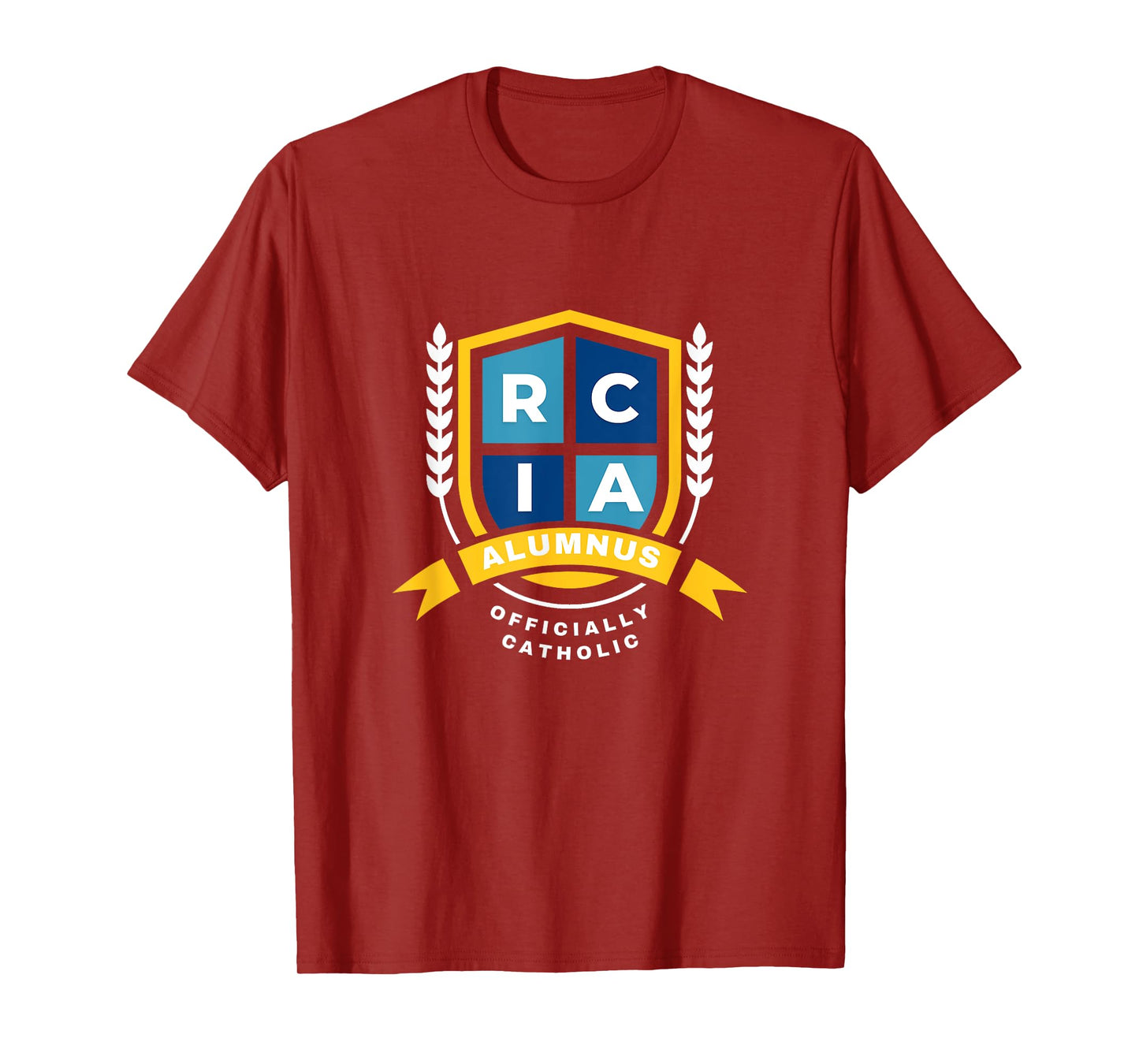 RCIA Alumnus – Officially Catholic Shield Design T-Shirt