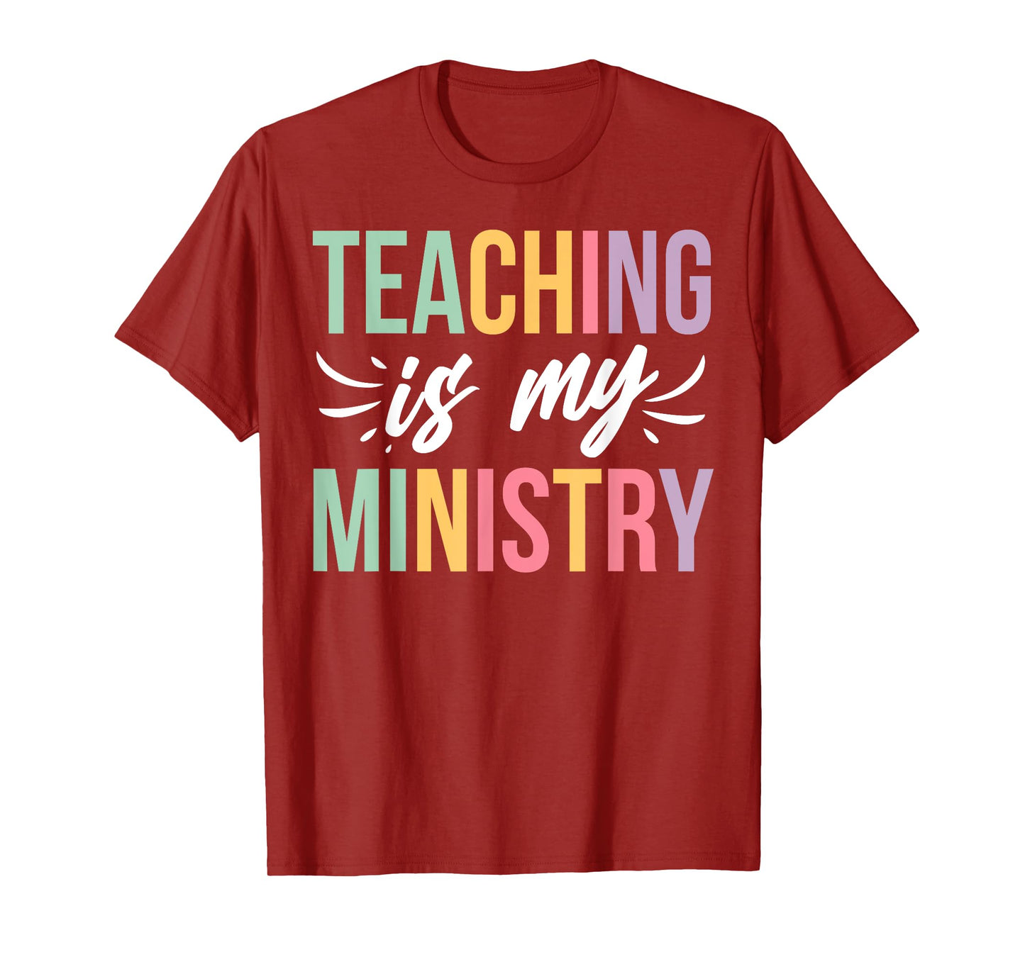 Teaching is My Ministry Flower Jesus Christian Teacher T-Shirt