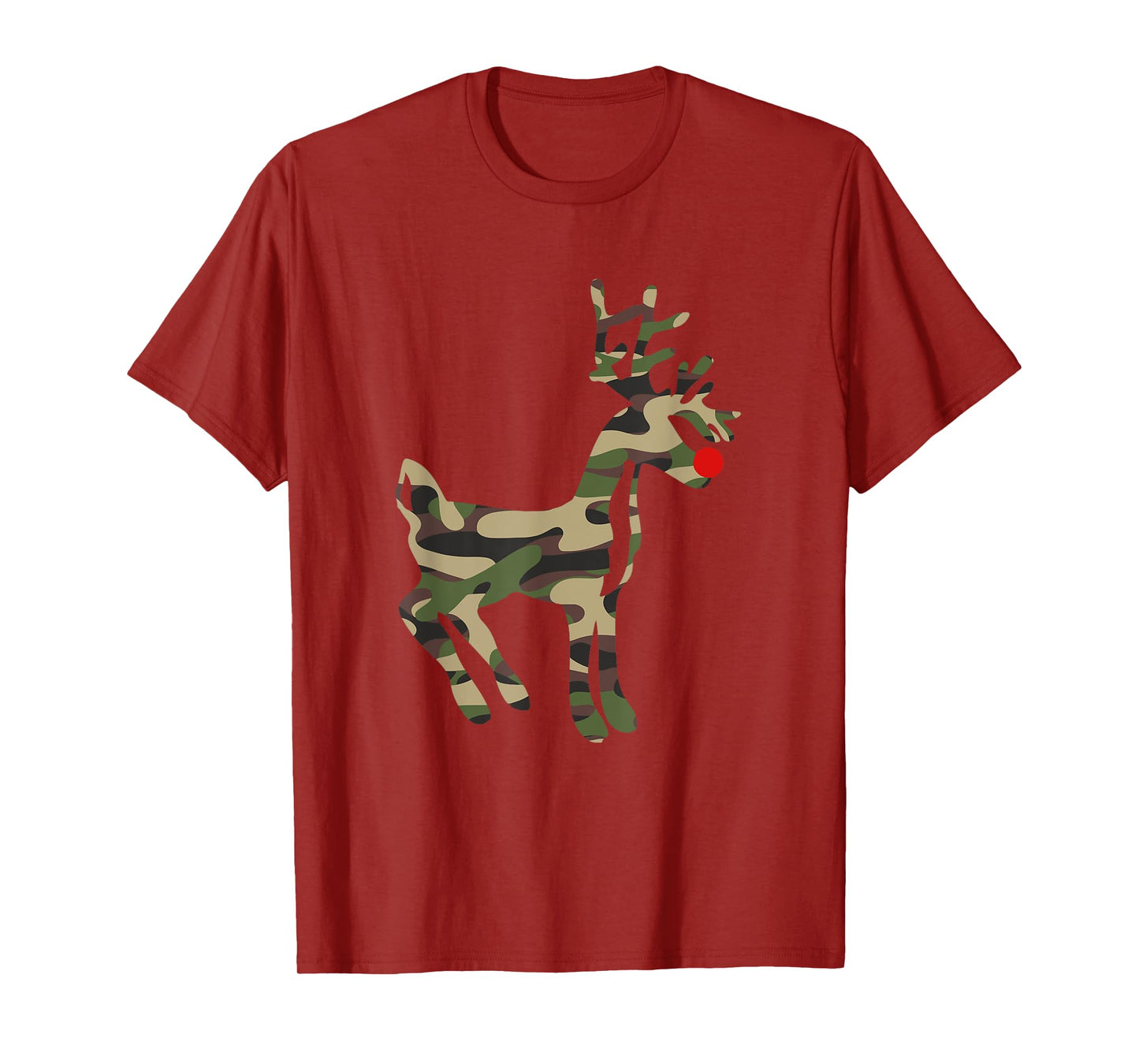 Reindeer Red Nose Camo Camouflage - Xmas Holiday Hunting T-Shirt