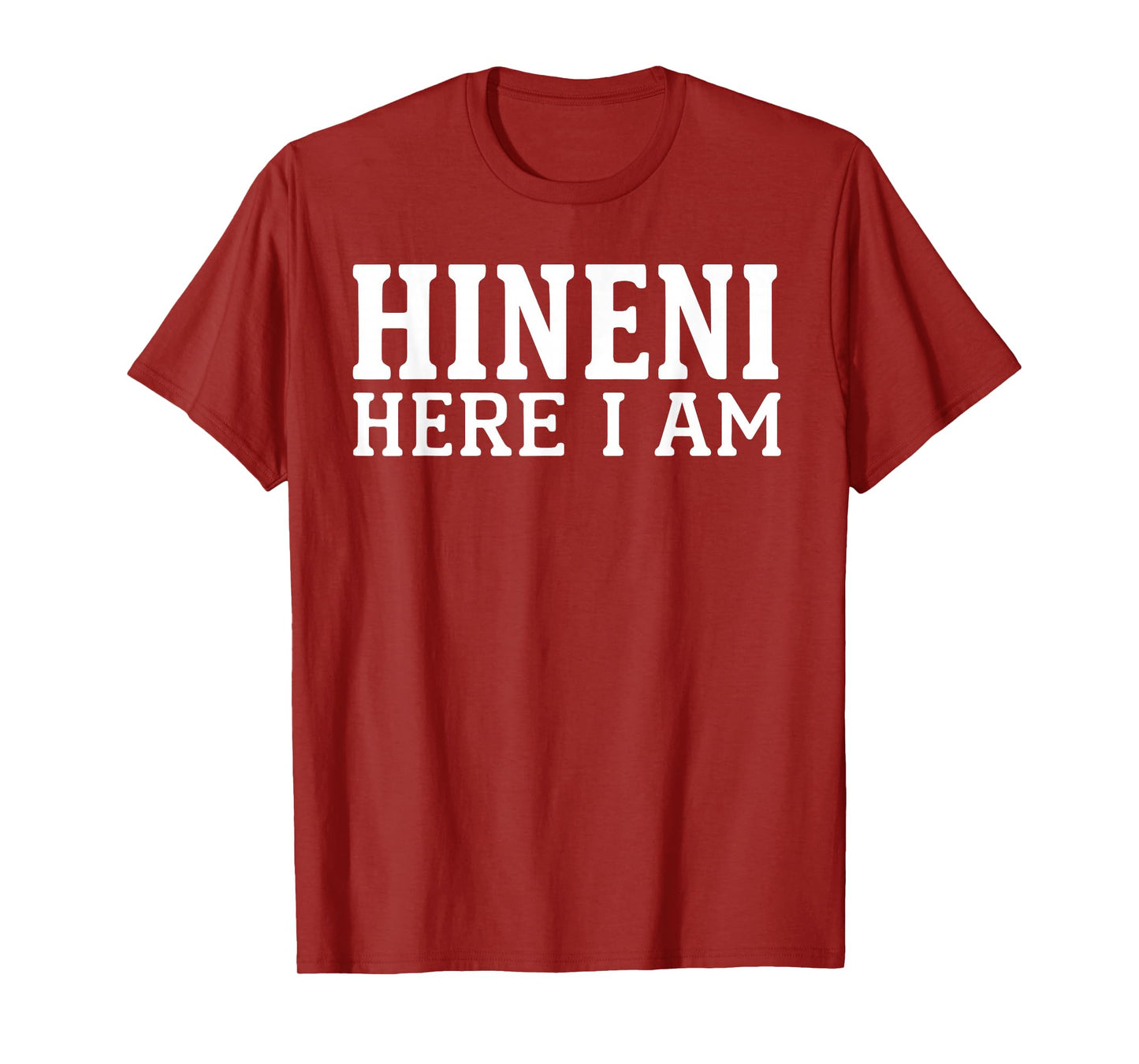Hineni Here I Am Christians Hebrew Word T-Shirt