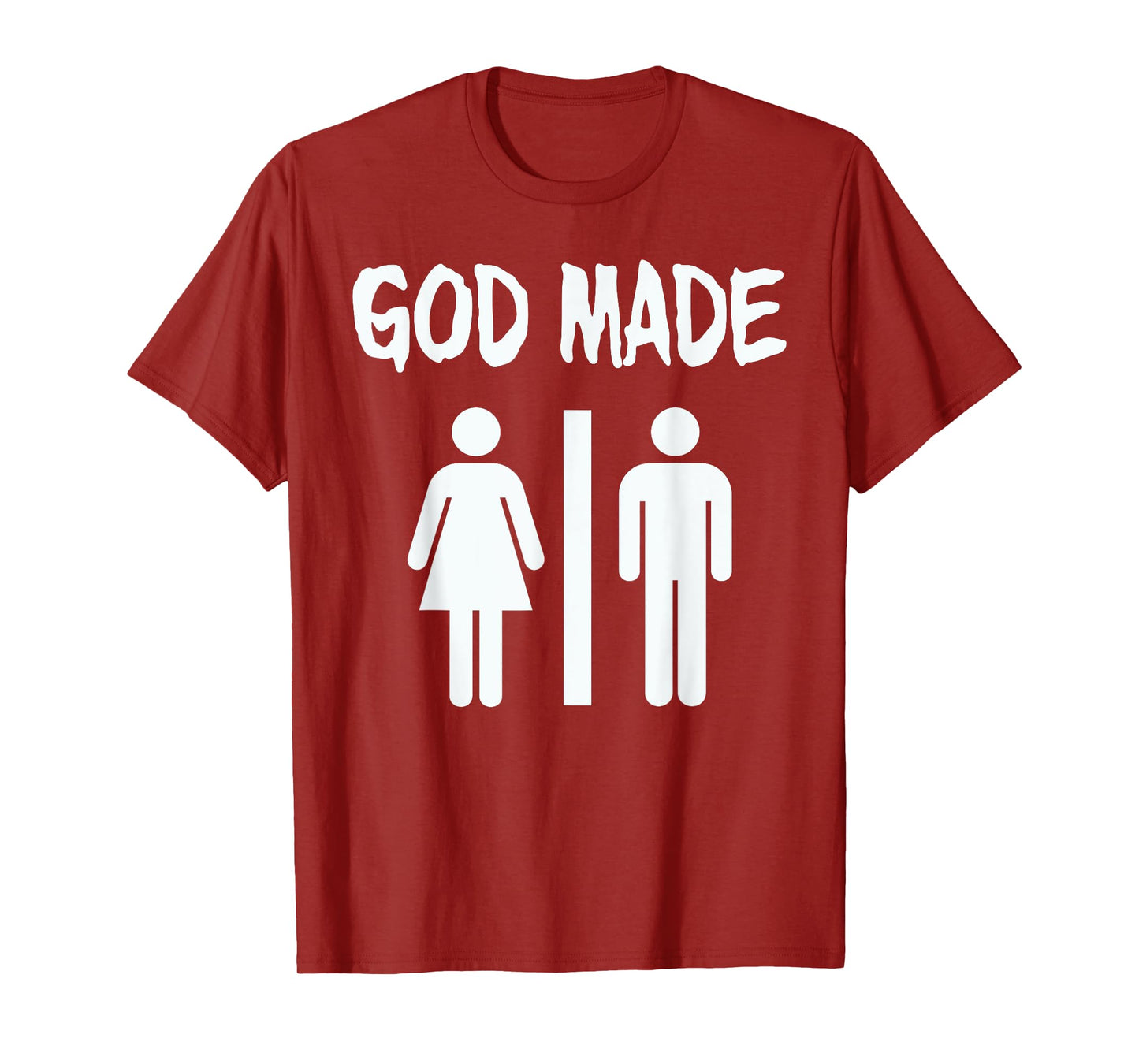 God Made Men Women Funny Christian T-Shirt