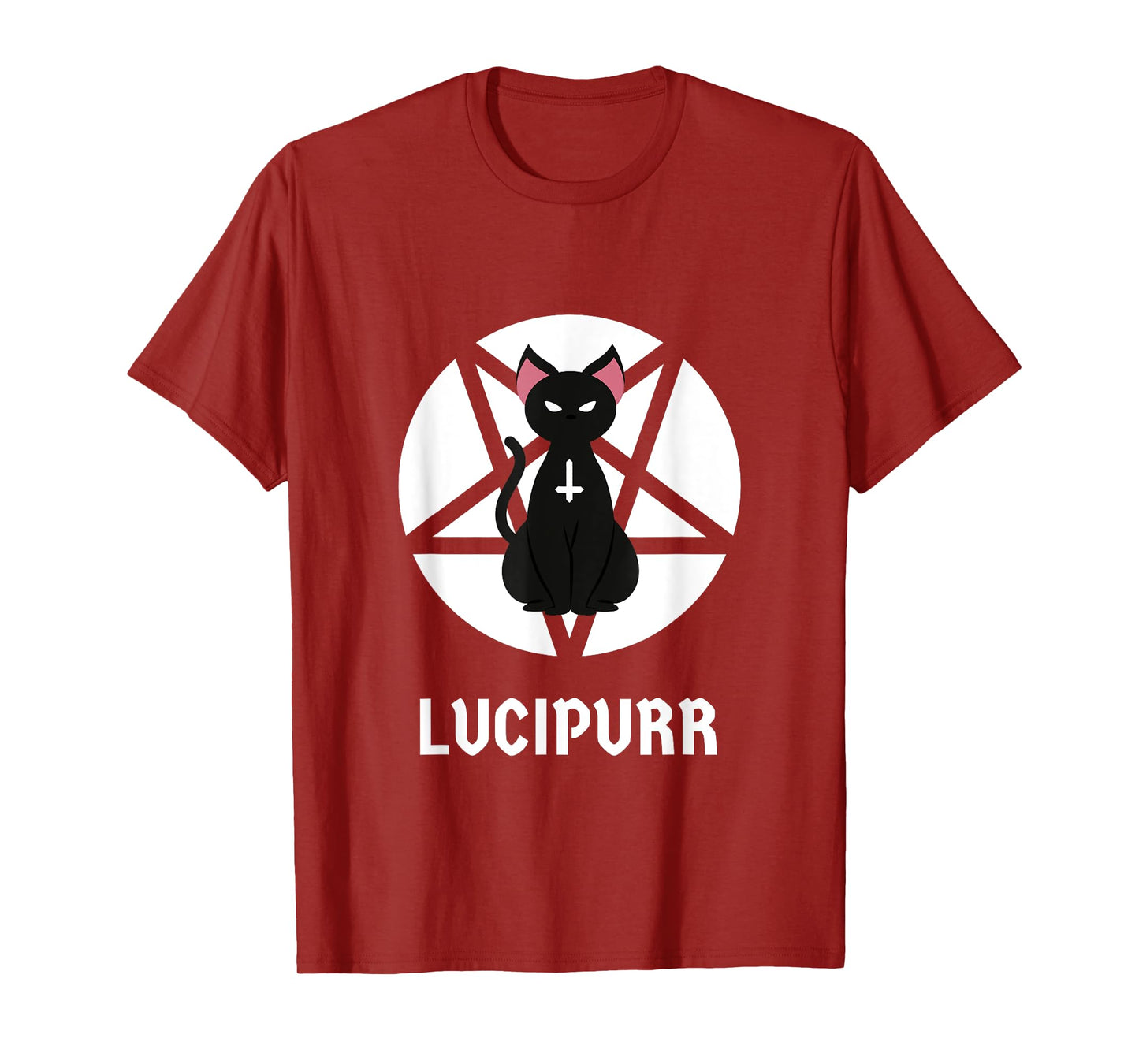 Hail Lucipurr Occult Satanic Cat Antichrist Goth Lucifer 666 Men Women T-Shirt