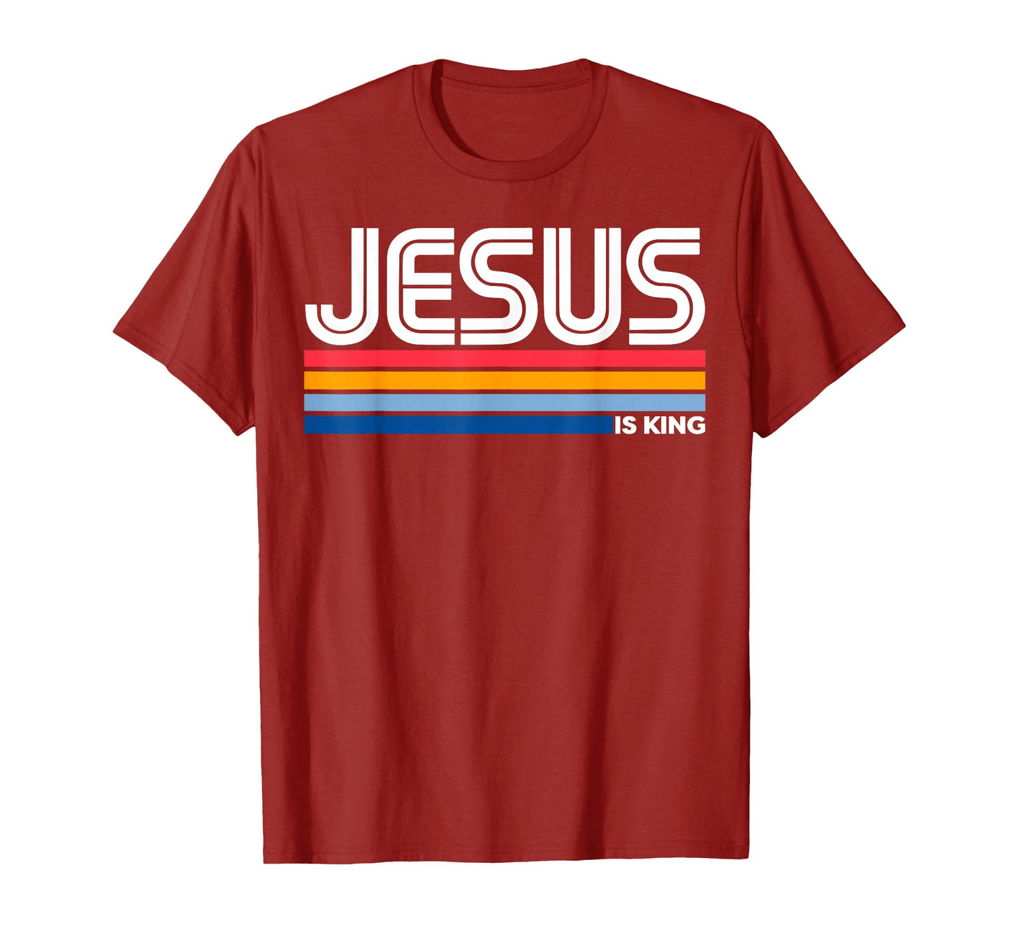 Jesus is King Christian Cross God Faith Bible Religious Pray T-Shirt