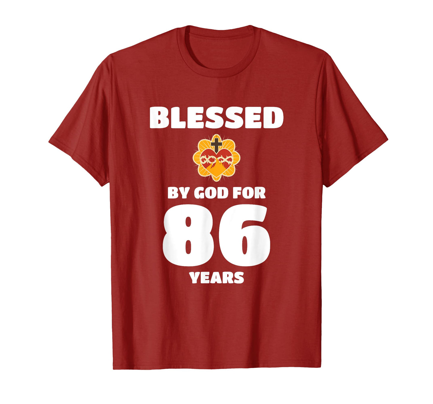 Blessed by God 86 Years Faithful Birthday T-Shirt