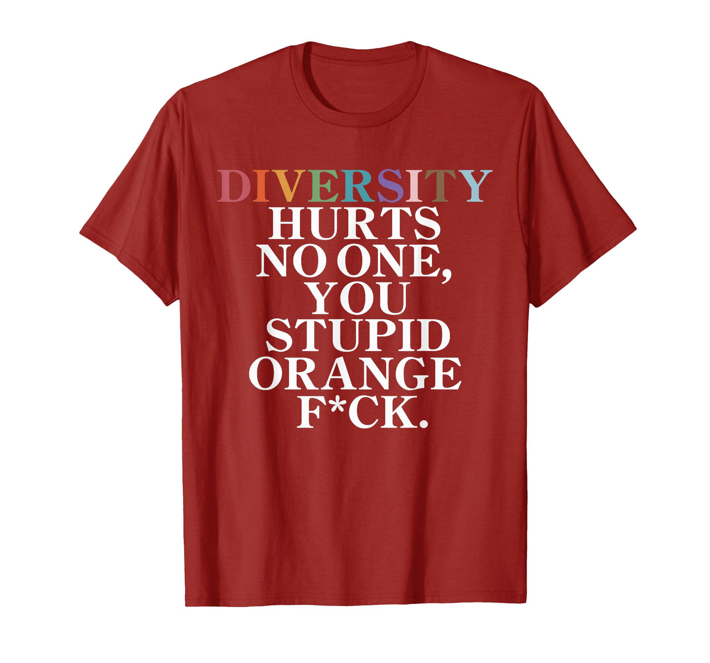 Diversity Hurts No One You Stupid Orange T-Shirt