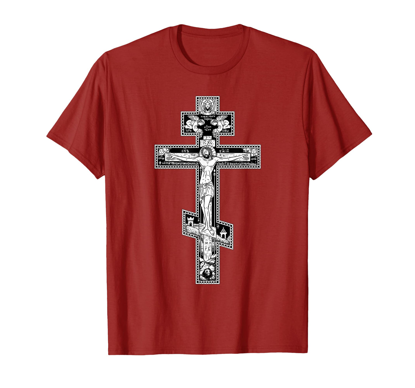 Russian Greek Byzantine Orthodox Cross T-Shirt