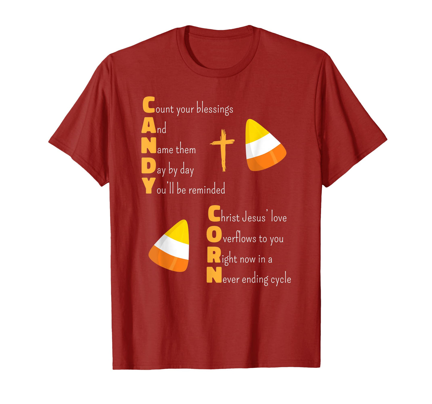 Christian Candy Corn Halloween Jesus Loves Boys Girls Kids T-Shirt