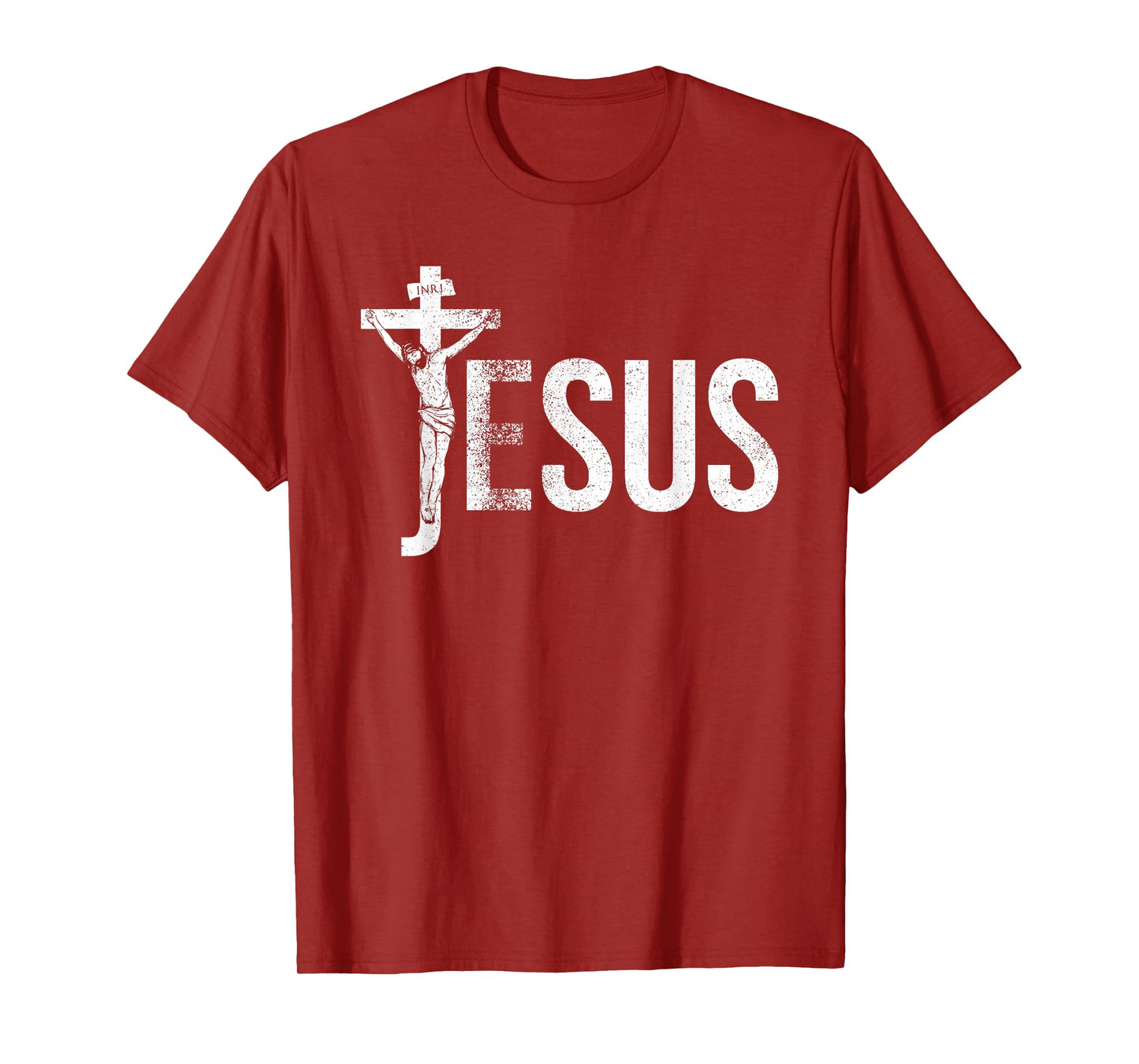 Vintage Jesus Christ On Cross Crucifixion Crown Of Thorns T-Shirt