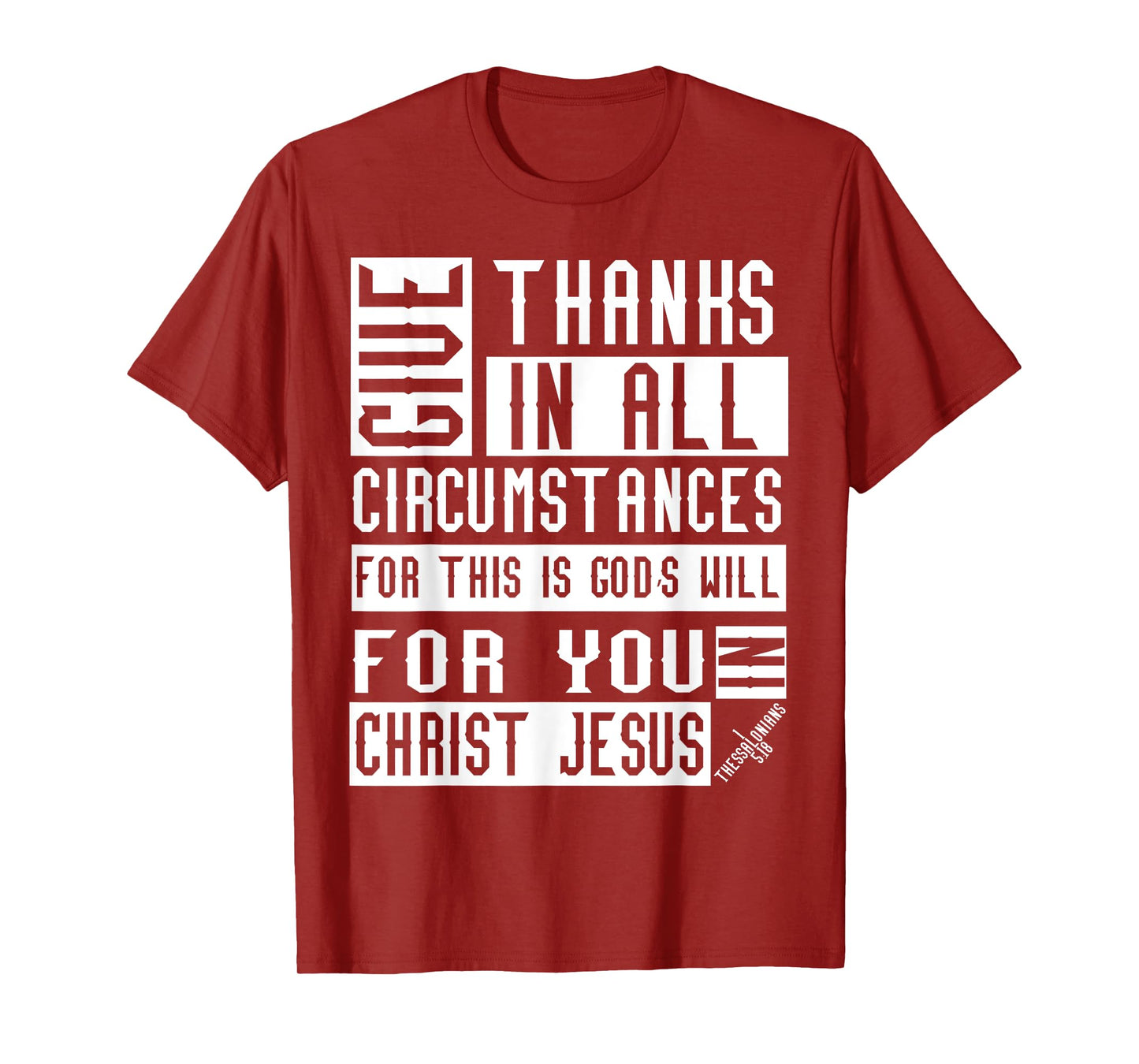 1 Thessalonians 5:18 Christian Bible Verse T-Shirt