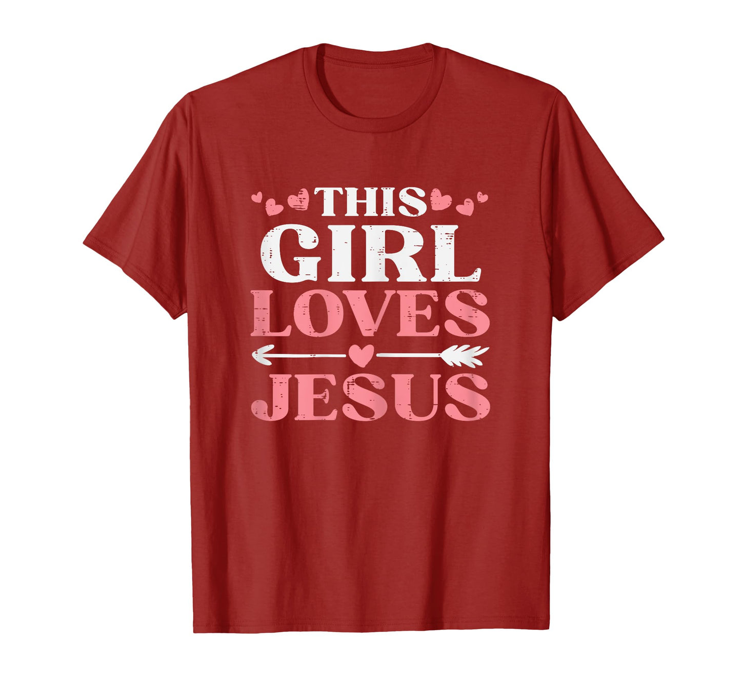 This Girl Loves Jesus Christ God Faith Christian Girls Women T-Shirt