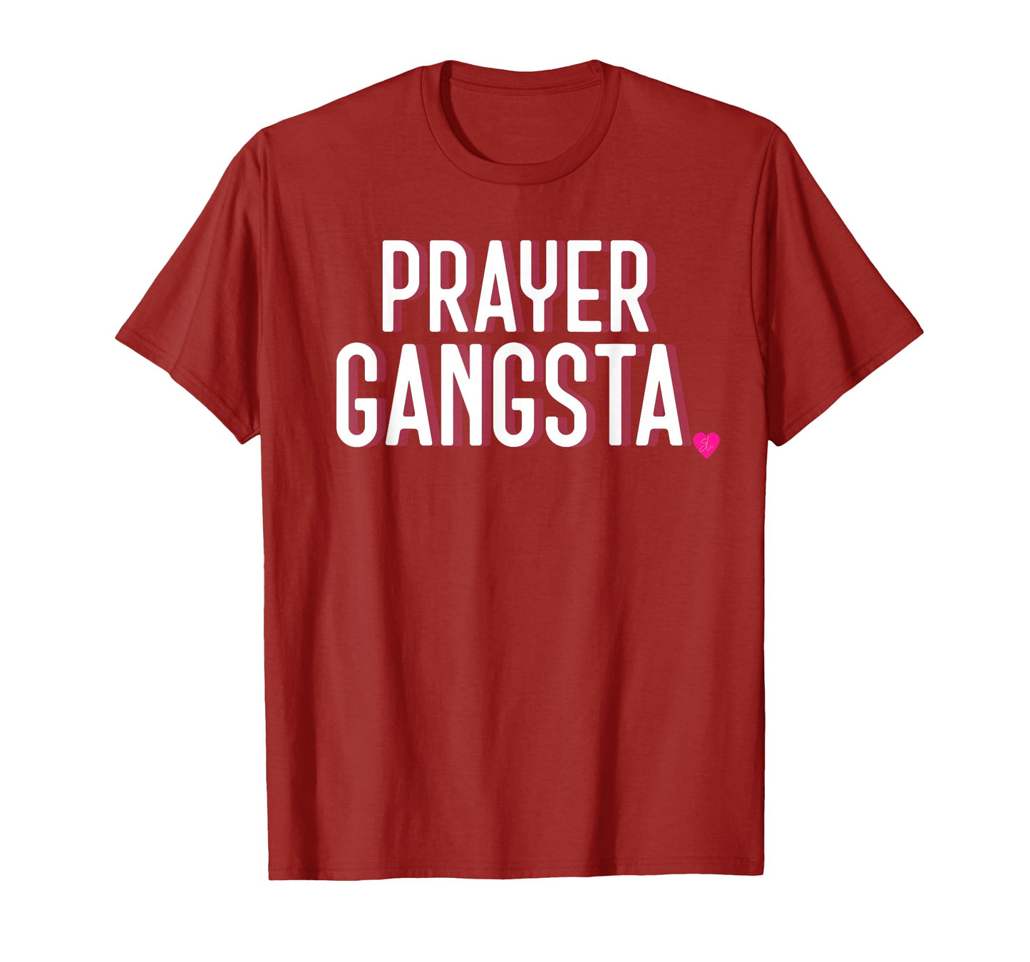 Womens Prayer Gangsta Tshirt Spiritual Christian Tee T-Shirt