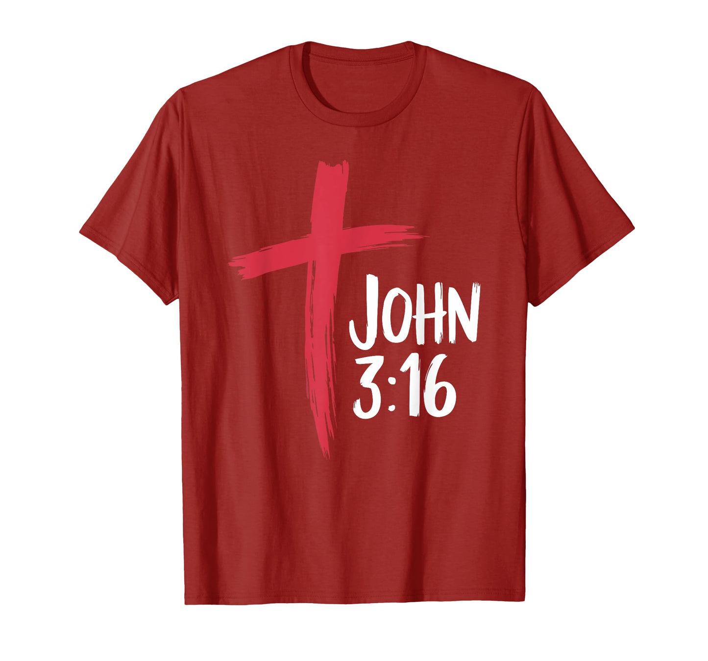 John 3:16 Distressed Cross Graphic T-Shirt