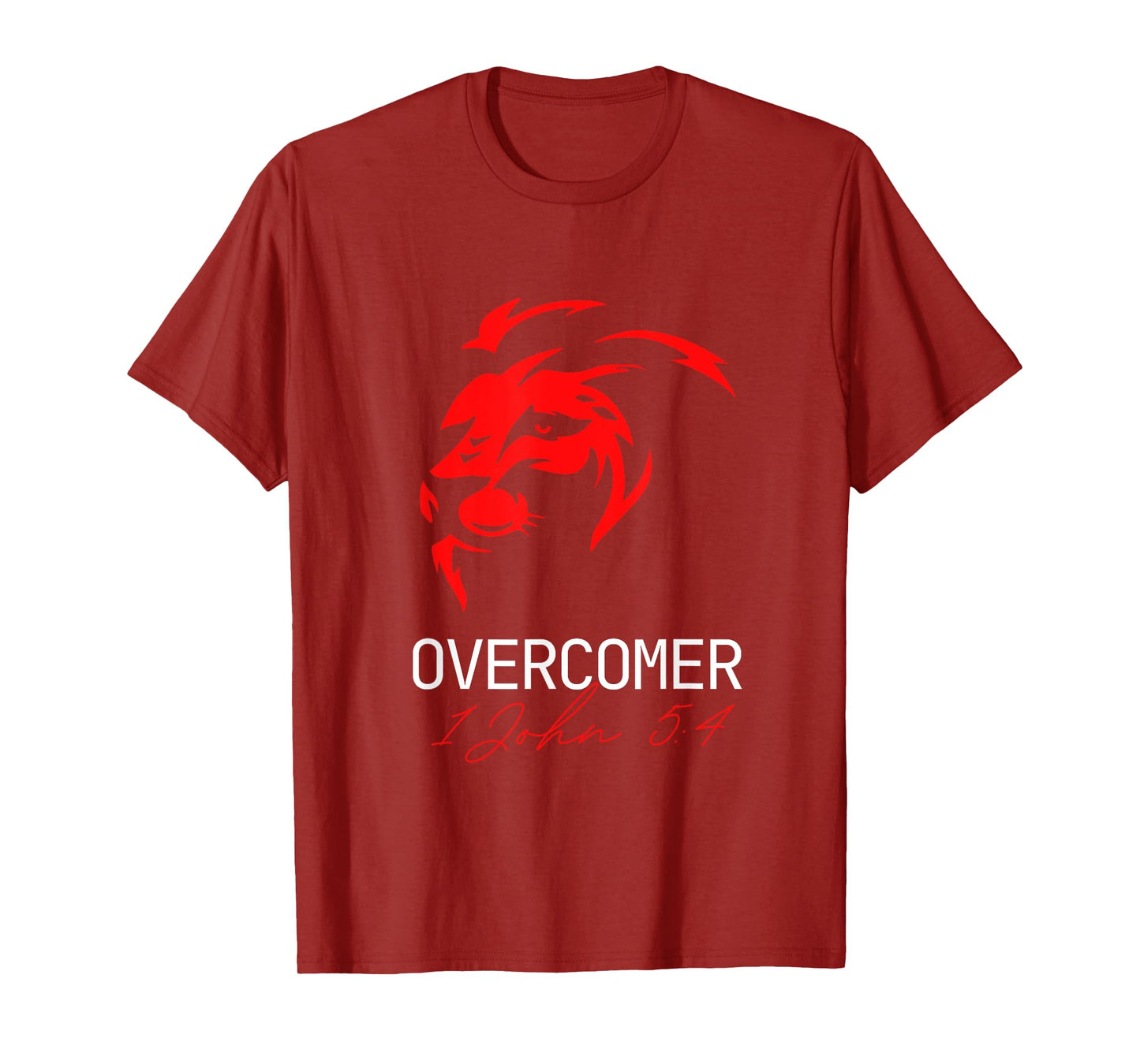 Christian Faith Overcomer Motivational Lion T-Shirt