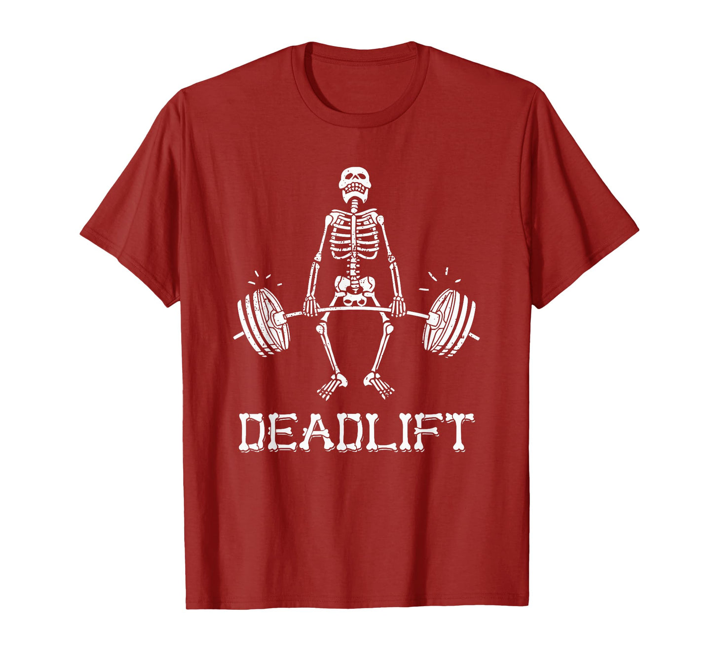 Deadlift Funny Halloween Skeleton Weight Lifting Workout T-Shirt