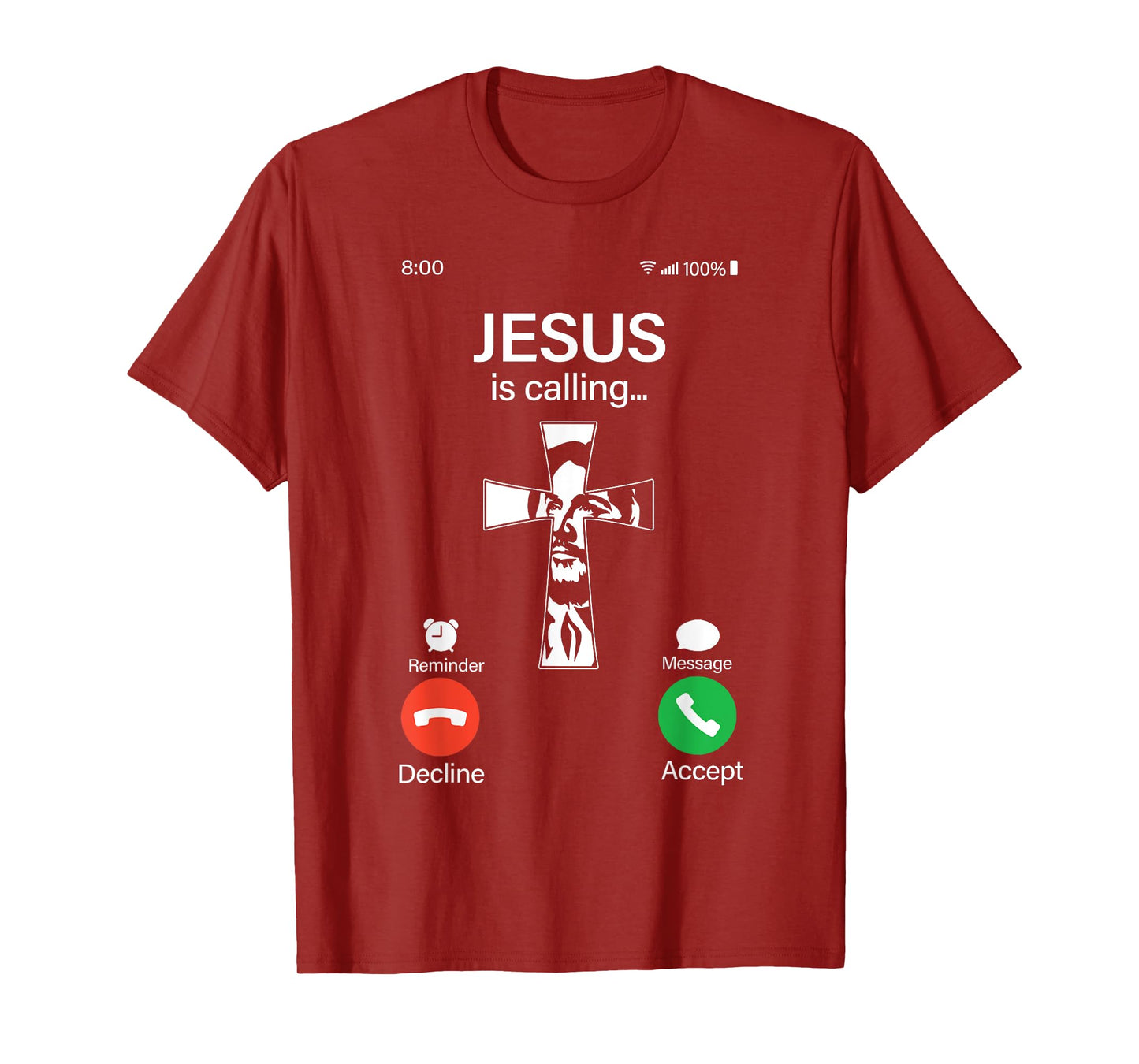 Jesus Is Calling Cross Christian Faith Religious Gift T-Shirt