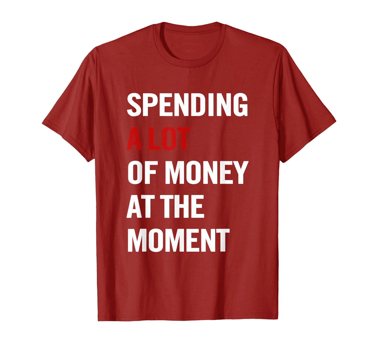 Spending A Lot Of Money At The Moment Funny Quote Womens Men T-Shirt