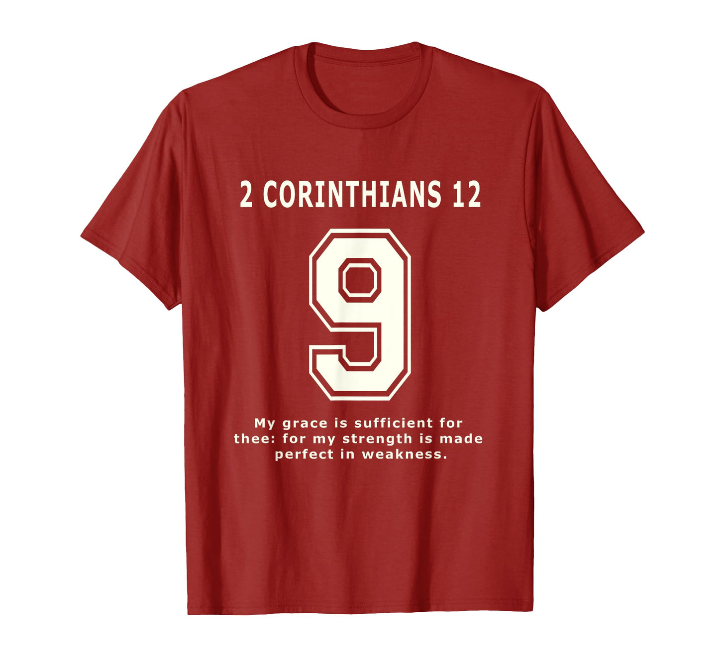 2 Corinthians 9 Team Sports Bible Verse Christian Jersey T-Shirt