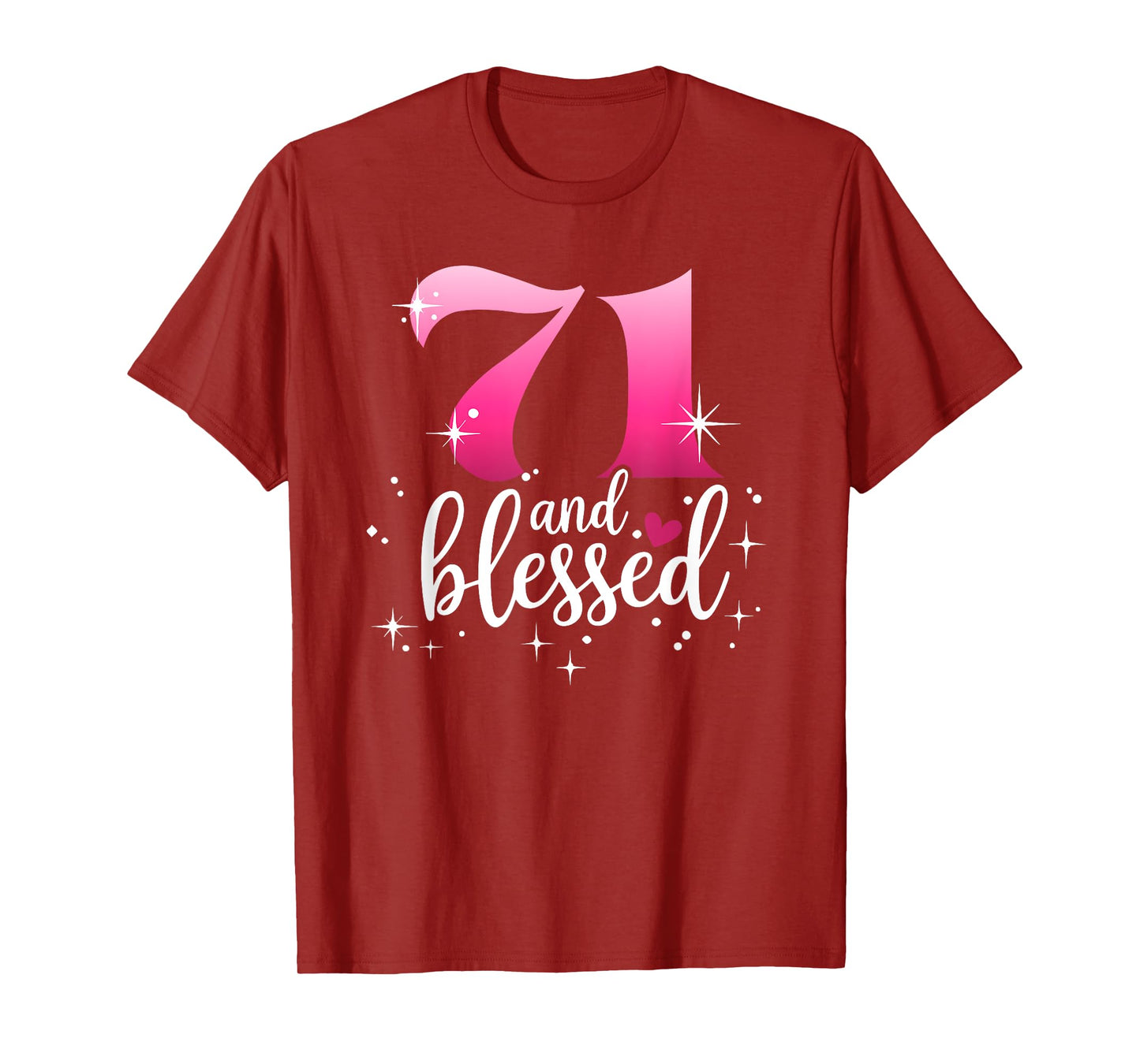 Womens 71 and Blessed Chapter 71 Year Old Gift 71st Birthday T-Shirt
