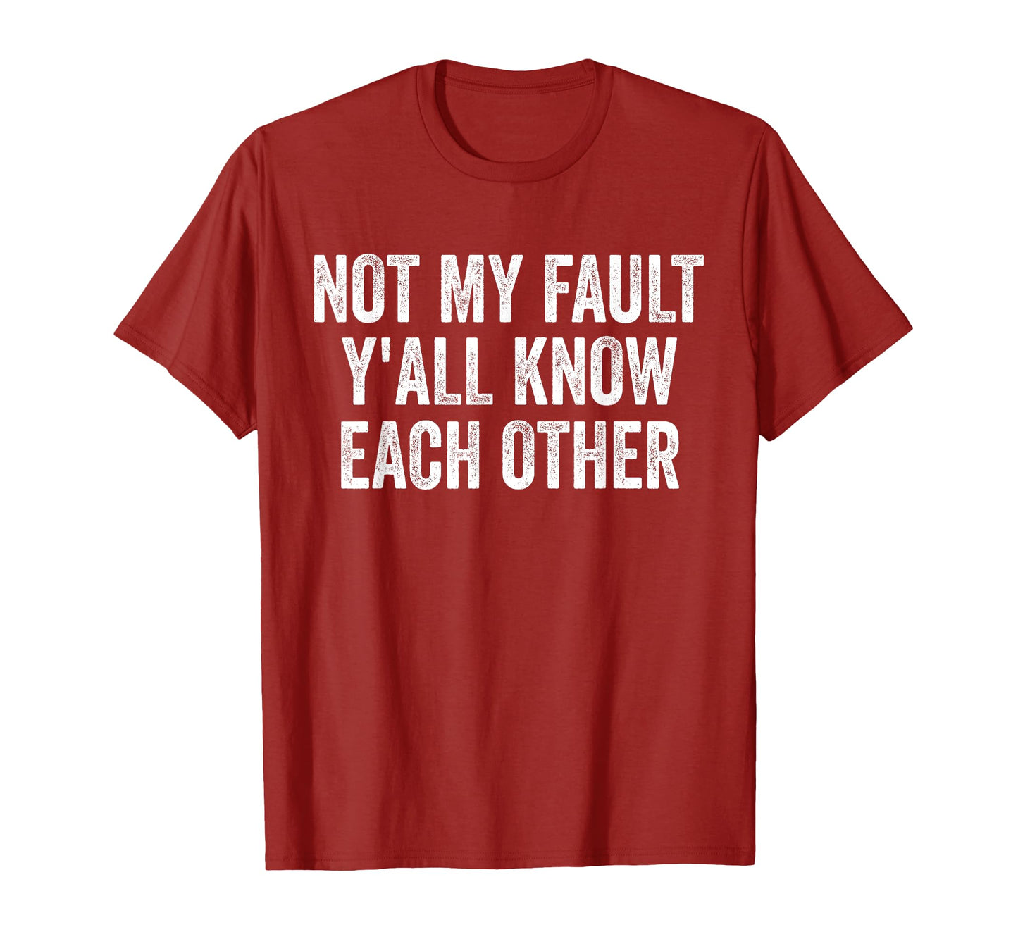 Not My Fault Y'All Know Each Other Funny T-Shirt
