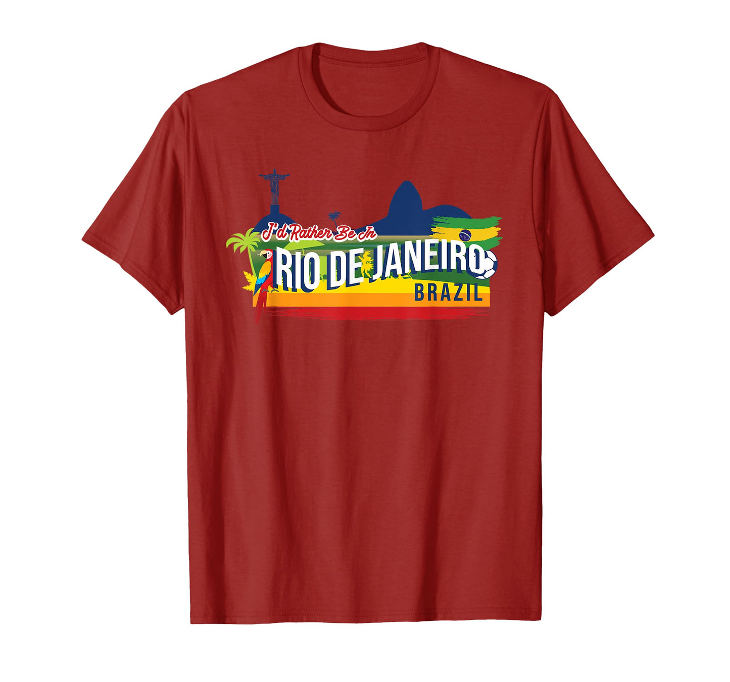 I'd Rather Be In Rio De Janeiro Brazil Vintage Souvenir T-Shirt