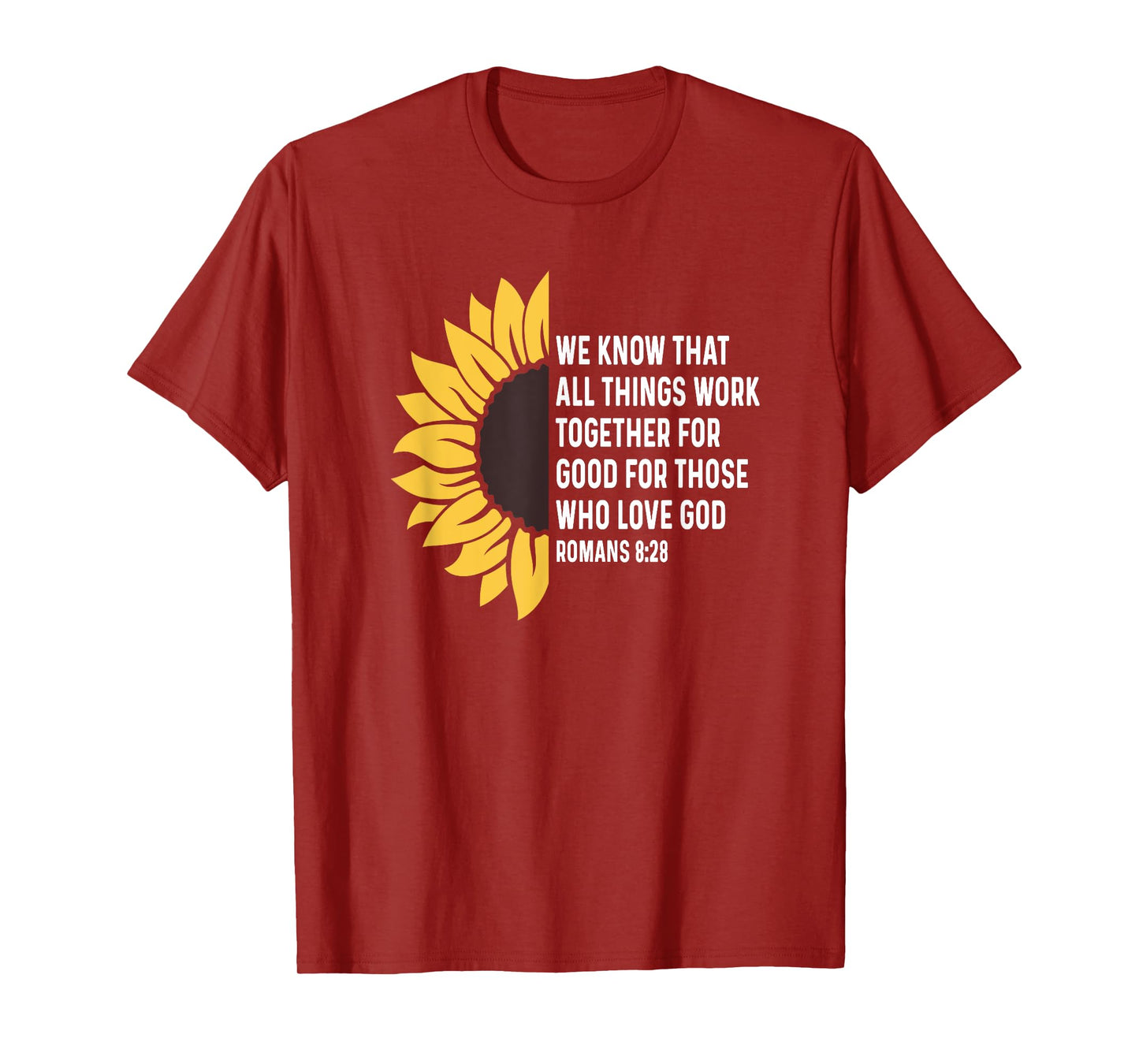 Romans 8:28 8 28 God Jesus Religious Quote Christian Salty T-Shirt