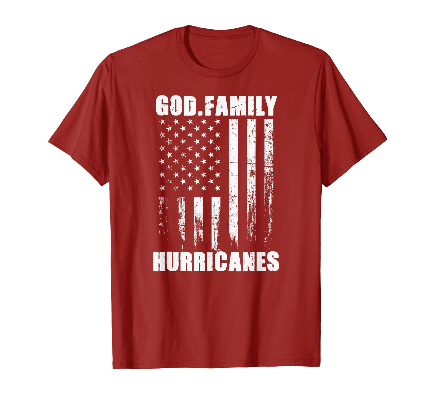 Flomaton Hurricanes God. Family. Vintage USA Flag T-Shirt