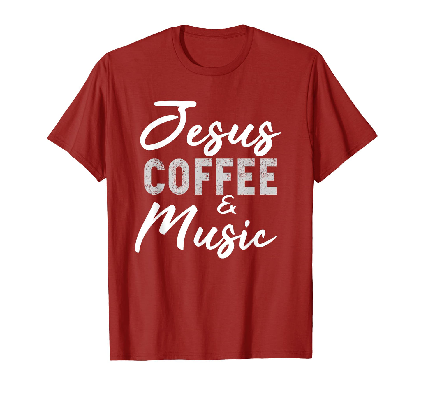 Jesus Coffee and Music Funny Musician Christian Band Gift T-Shirt