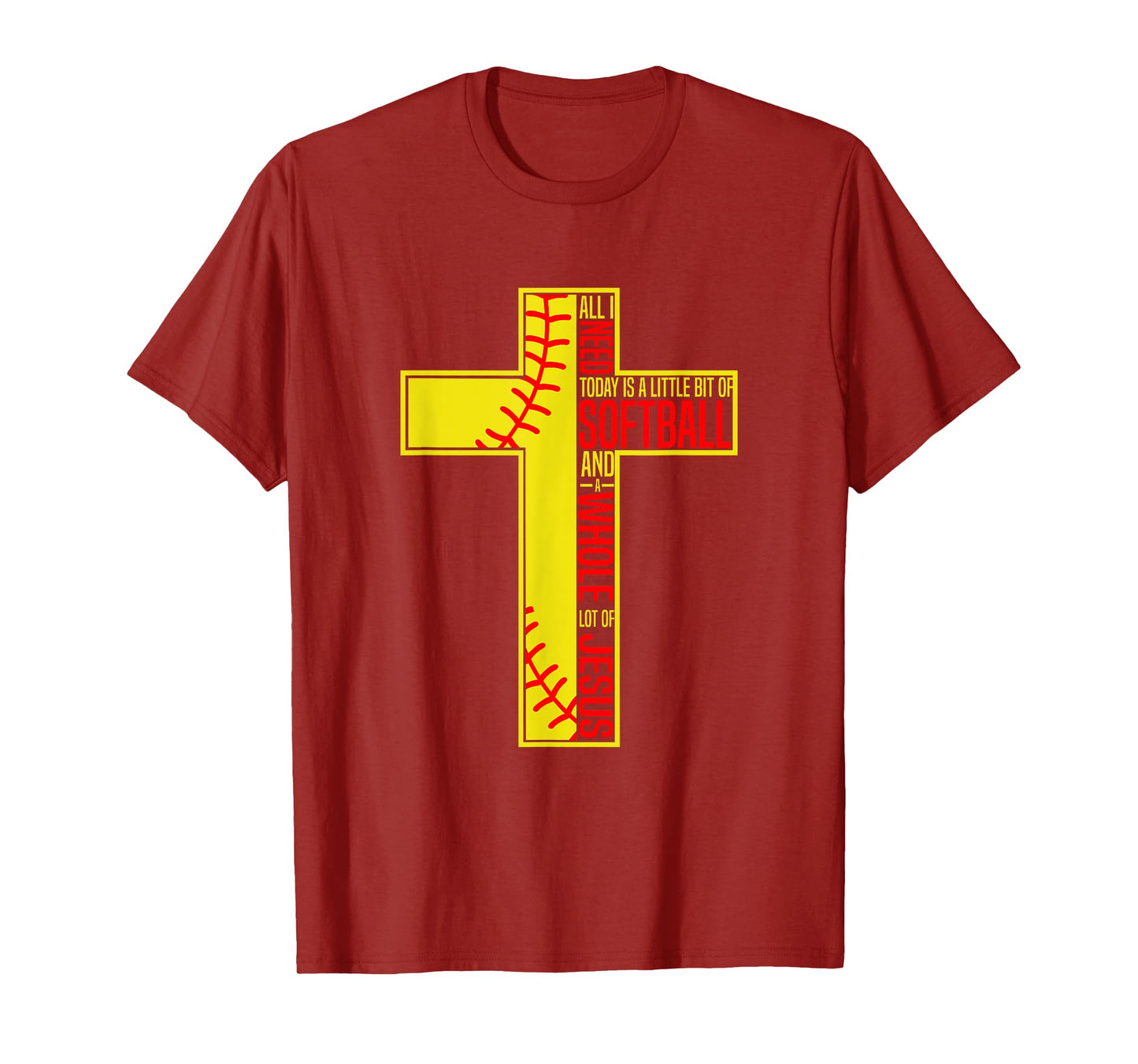 Funny Little Bit Of Softball Whole Lot Of Jesus T-Shirt