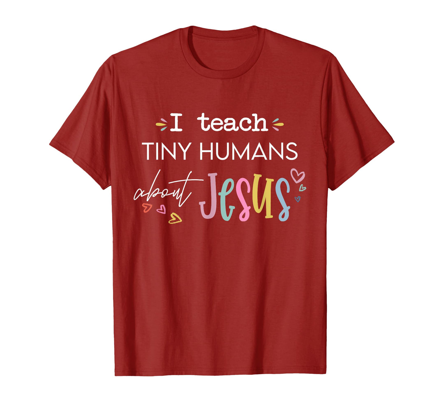 Retro I Teach Tiny Humans About Jesus Christian Teacher T-Shirt