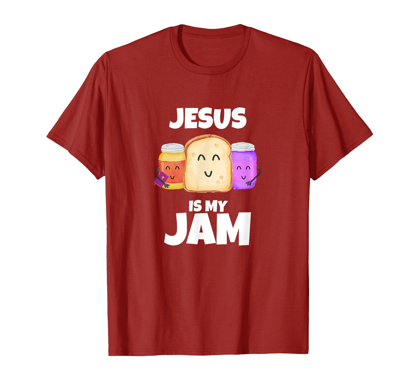 Jesus is my Jam Funny Bible Holding Jam Graphic T-Shirt