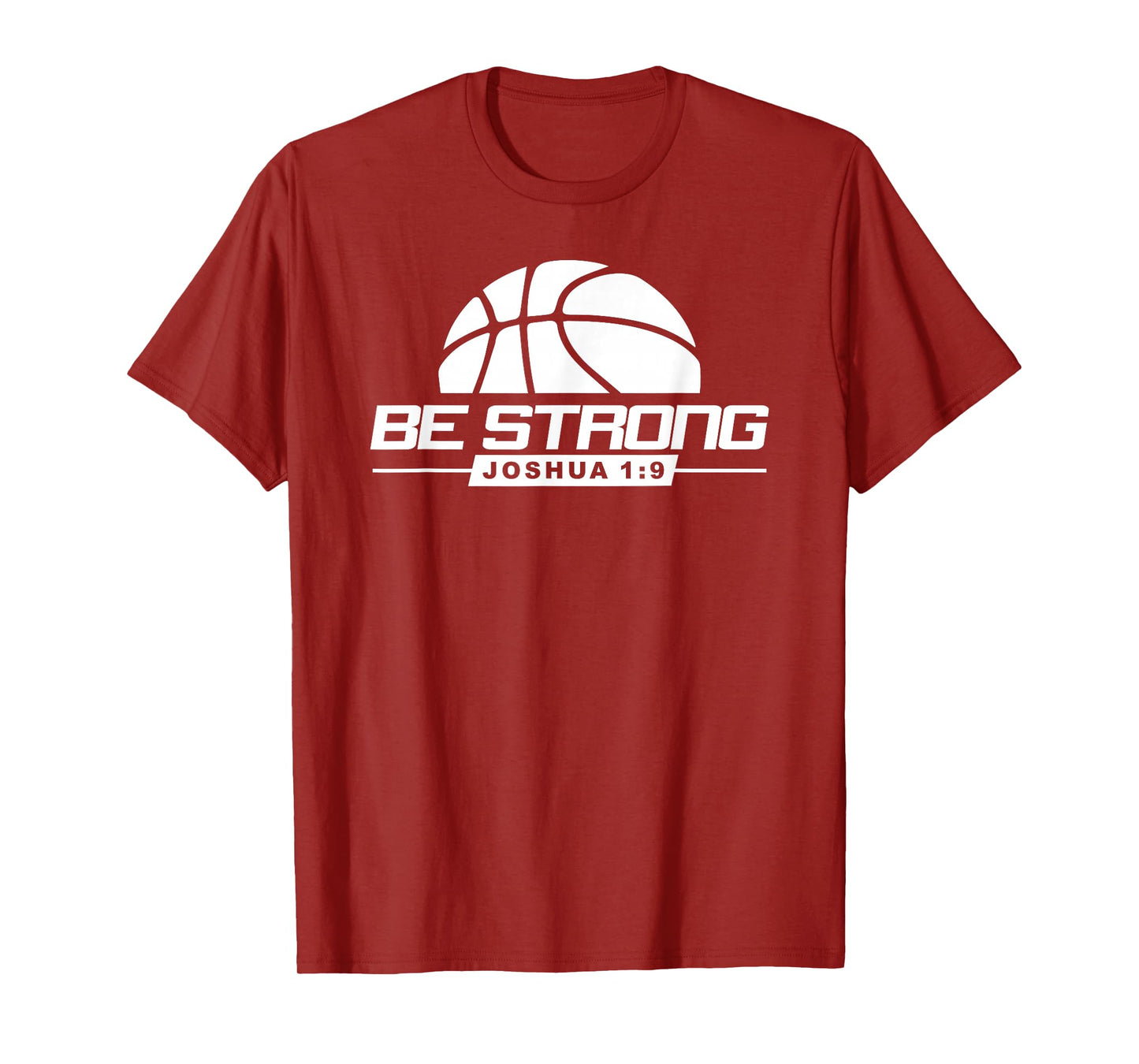Joshua 1:9-Strong & Courageous Basketball Themed T-Shirt
