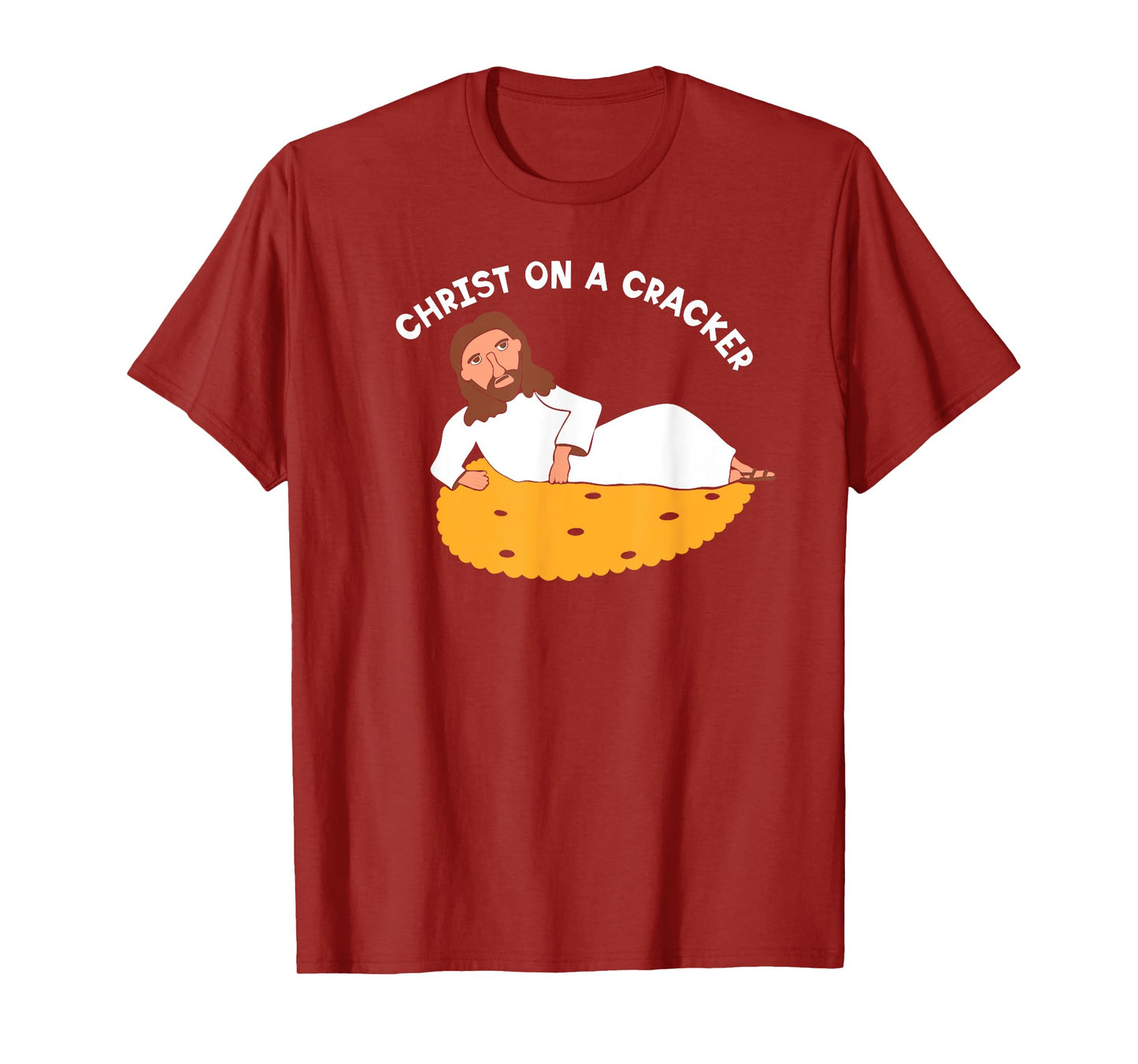 Christ on a Cracker Funny Cartoon Jesus Graphic T-Shirt