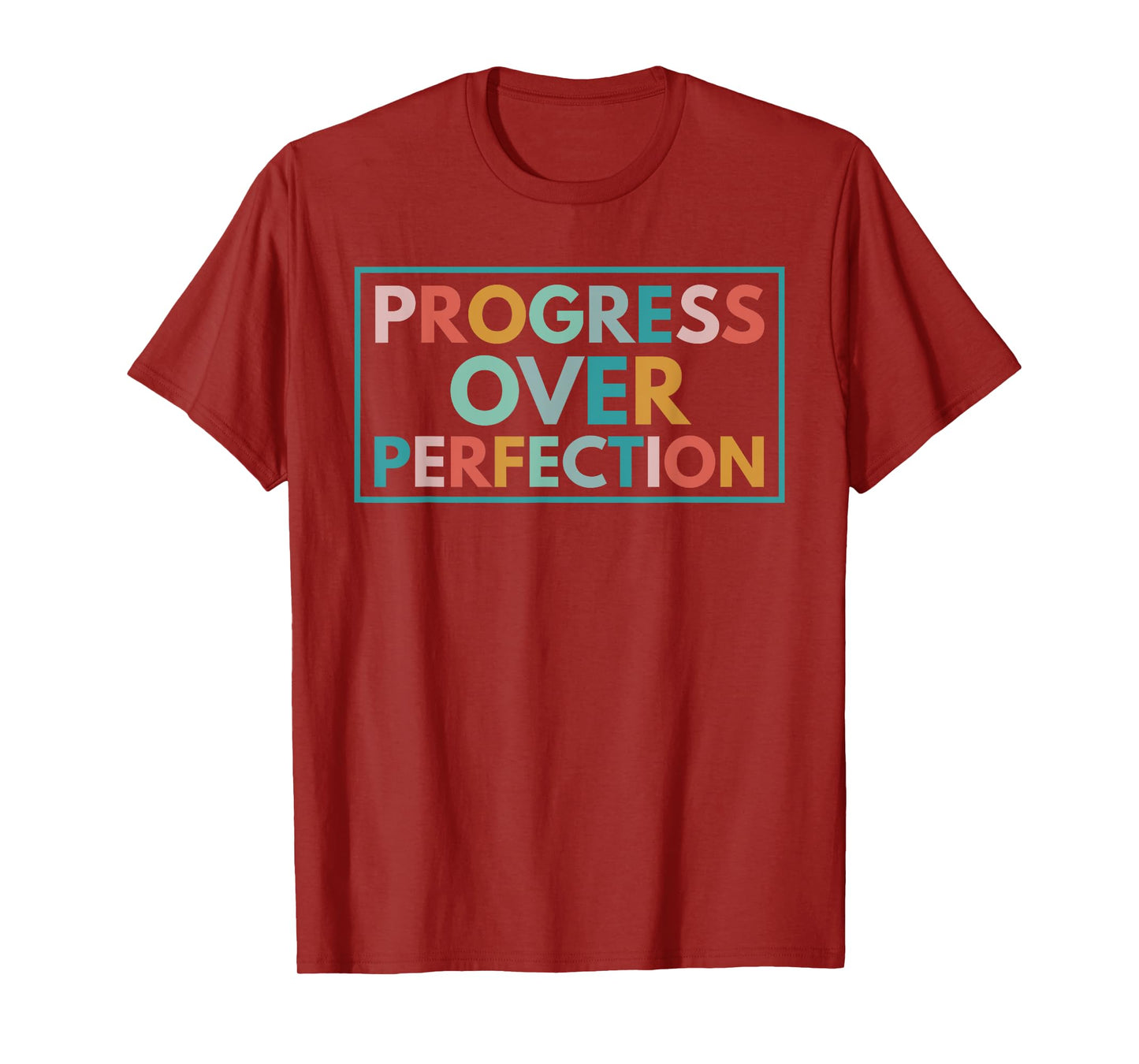 Motivational Progress Over Perfection Back To School Teacher T-Shirt