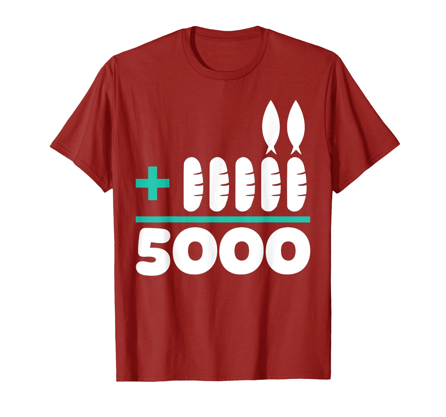 Jesus 2 Fishes 5 Breads 5000 Chosen Against The Current T-Shirt