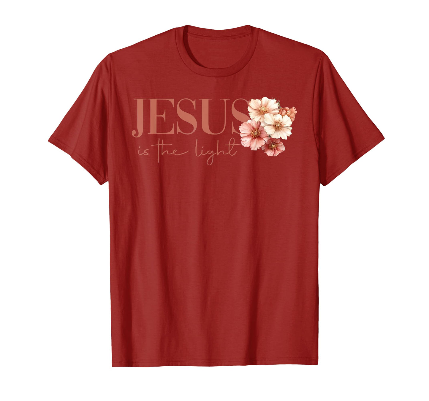 Jesus Is The Light Christian Floral God Is Good All The Time T-Shirt