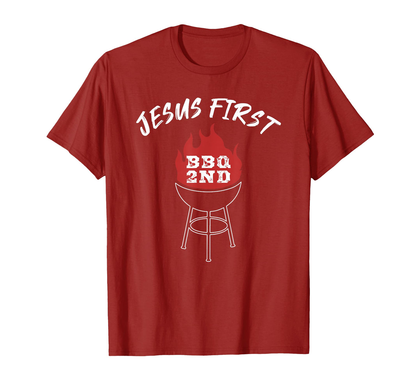 Jesus First BBQ 2nd Funny Christian Barbecue T-Shirt