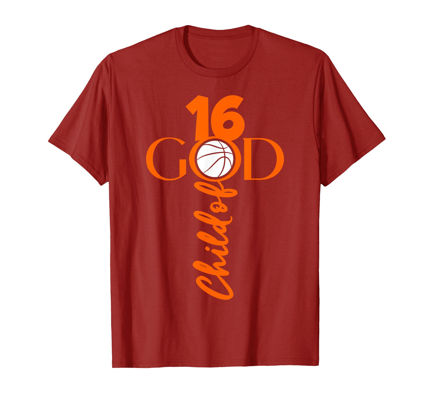 JESUS 16 YEARS CHILD OF GOD BASKETBALL 16TH BIRTHDAY T-Shirt