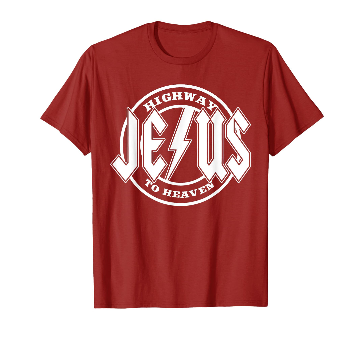 Retro Jesus Highway To Heaven Pray Catholic Faith Based Men T-Shirt