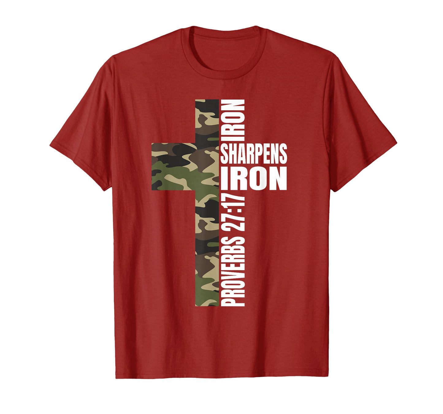 Green Camo Iron Sharpens Iron Christian Verse Family Couples T-Shirt