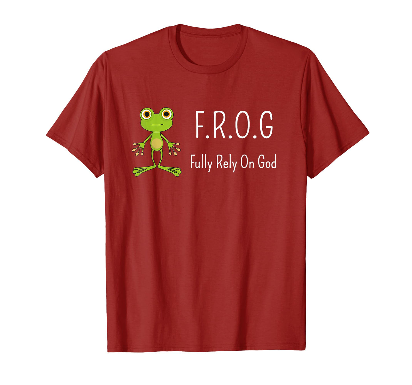 F.R.O.G Fully Rely on God tshirt | Religious Novelty Shirt T-Shirt