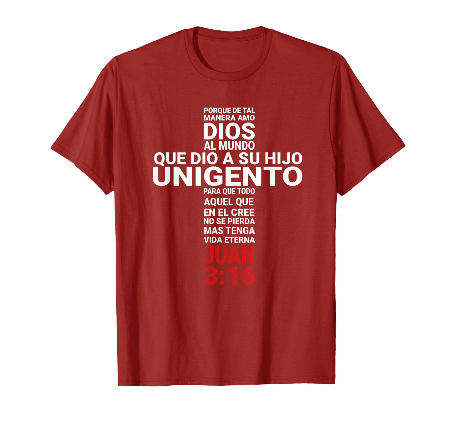 Juan 3:16 John Playera Camisa T-Shirt