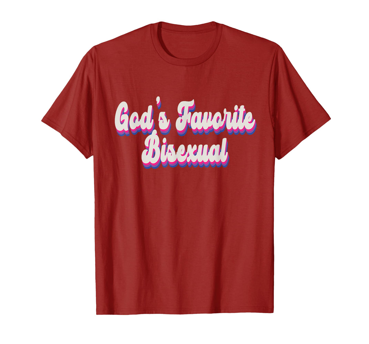 God's Favorite Bisexual Retro Bi Pride Pastel Funny Quote T-Shirt