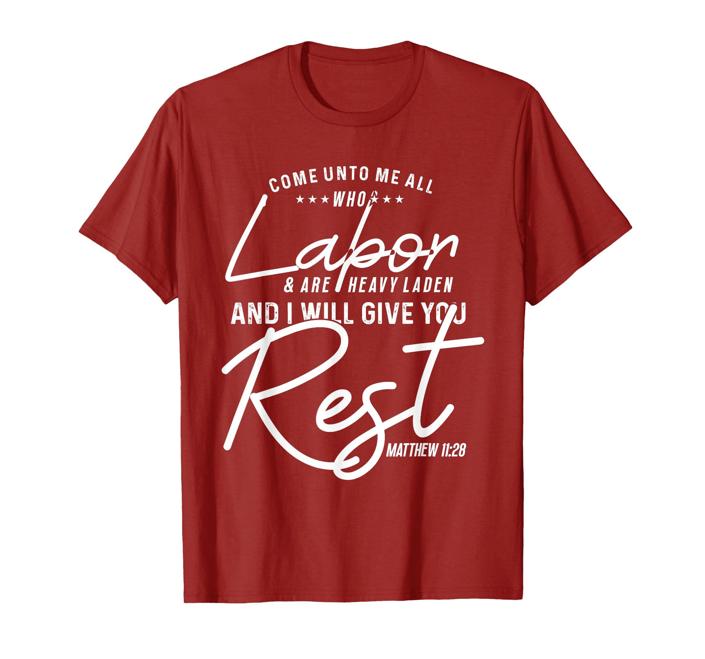 Bible Verse God Matthew 11:28 - Invitation to Rest T-Shirt