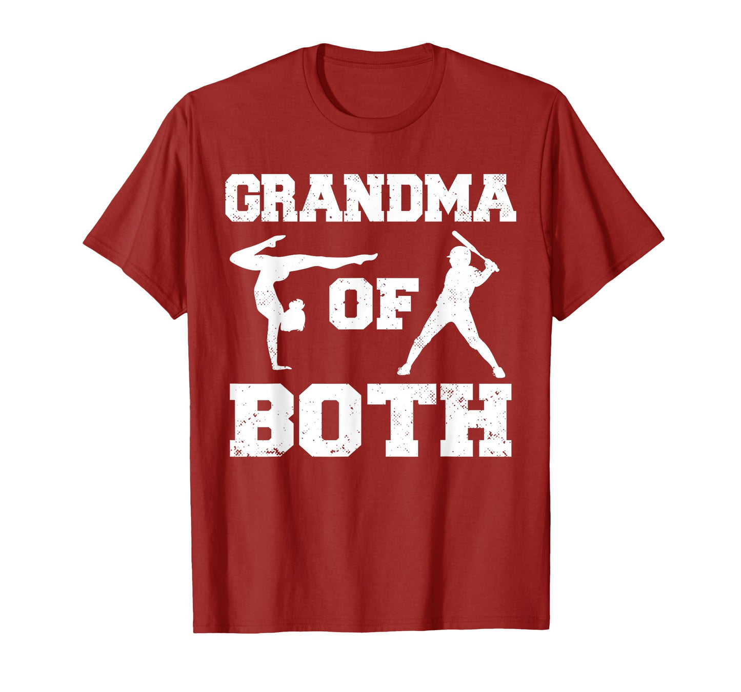 Grandma Of Both Funny Baseball Gymnastics Grandma T-Shirt