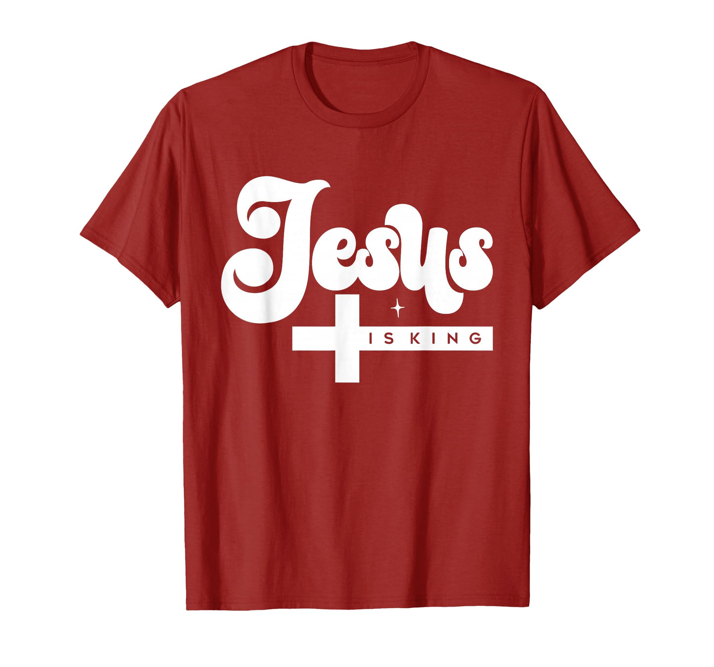 Retro Jesus is King Christian - Religious Gospel Faith Cross T-Shirt