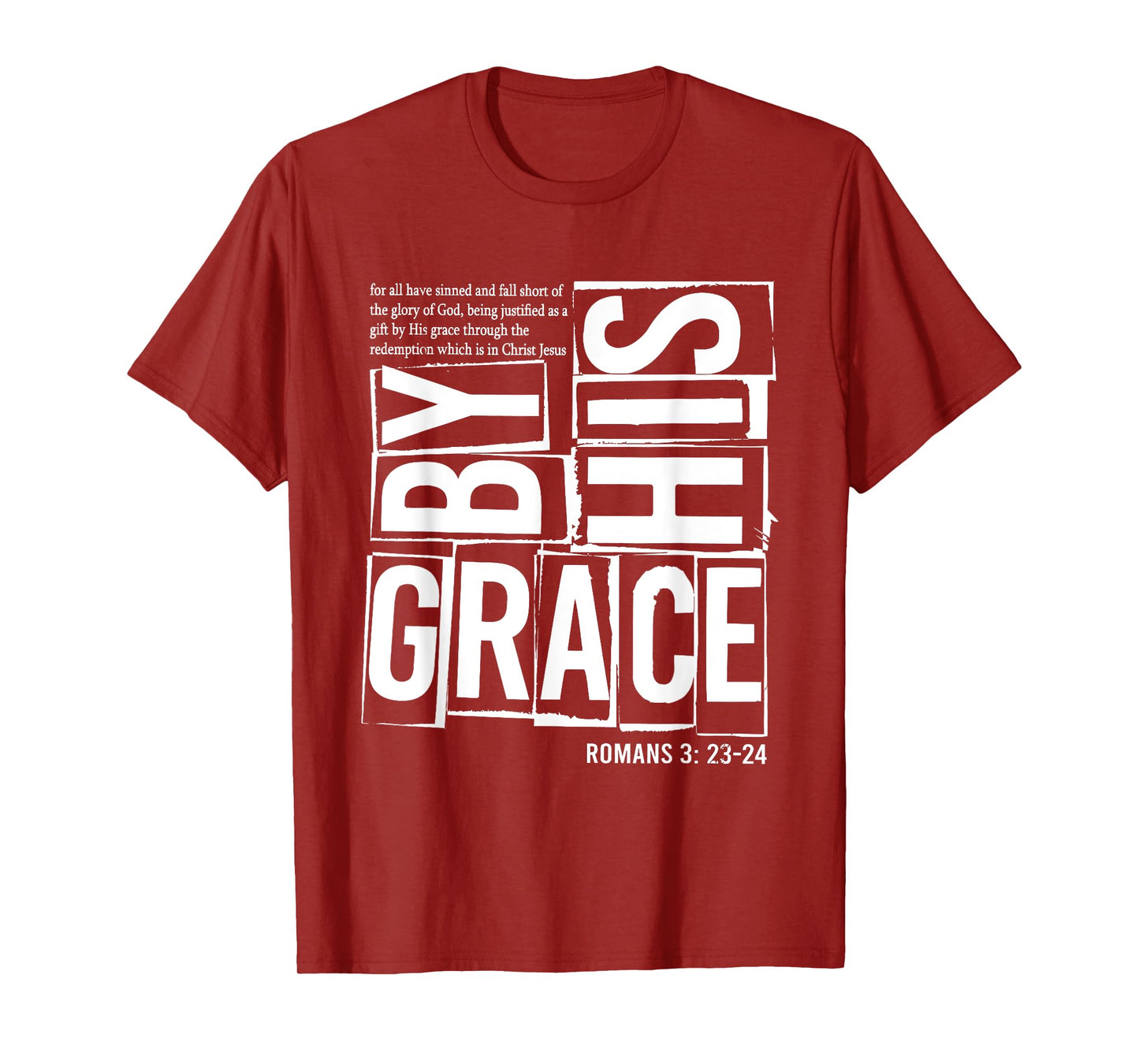 By His Grace Saved By His Amazing Grace Vintage Christian T-Shirt
