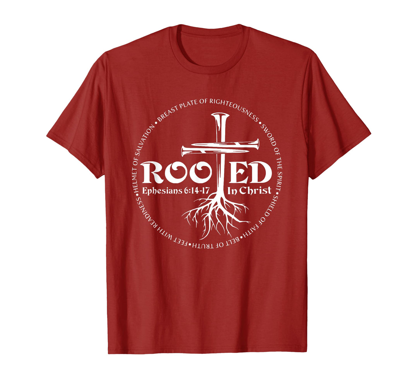 Rooted In Christ, Man Of Faith, Cross Nails T-Shirt